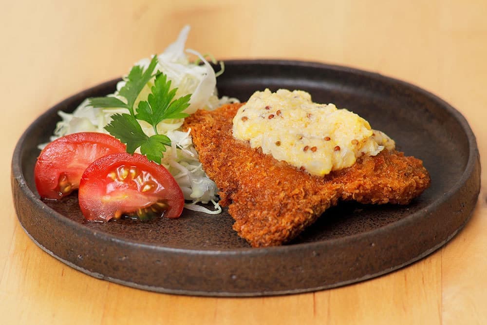 あじフライ+マスタードタルタルソース