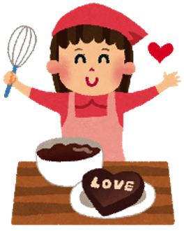 ヴァレンタインデーの手作りチョコレート